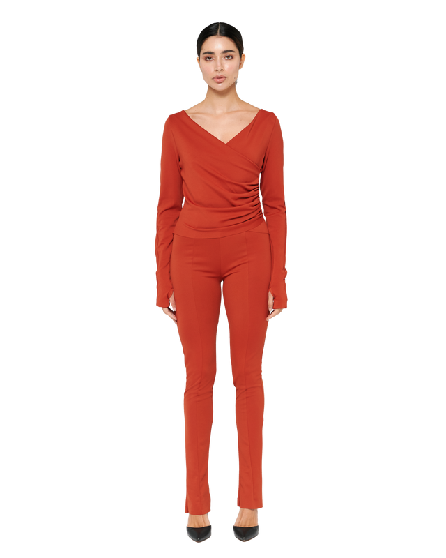 Precision Slit Pants - Crimson Flame