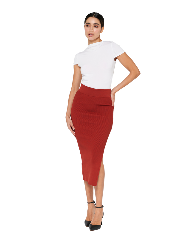 Celeste Maxi Skirt - Crimson Flame