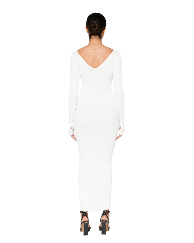 Venetian Elegance Dress - Ivory Whisper